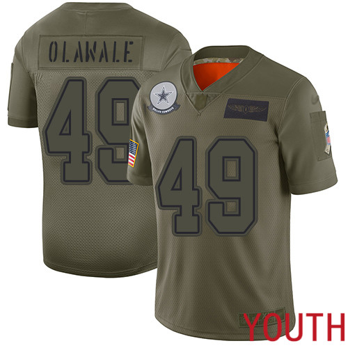 Youth Dallas Cowboys Limited Camo Jamize Olawale #49 2019 Salute to Service NFL Jersey